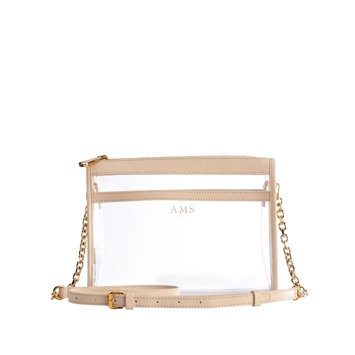 A Personalized Clear Bag: Mark and Graham Clear Crossbody with Chain