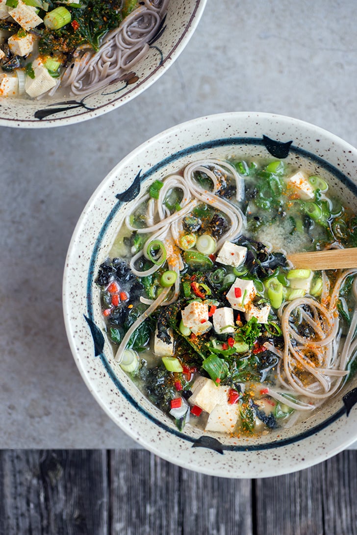Japanese Miso, Kale, and Tofu Soup Fast and Easy Vegan Dinner Recipes