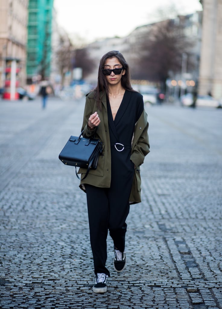 Make It Look Smart but Casual With a Parka, a Tote Bag, and Vans