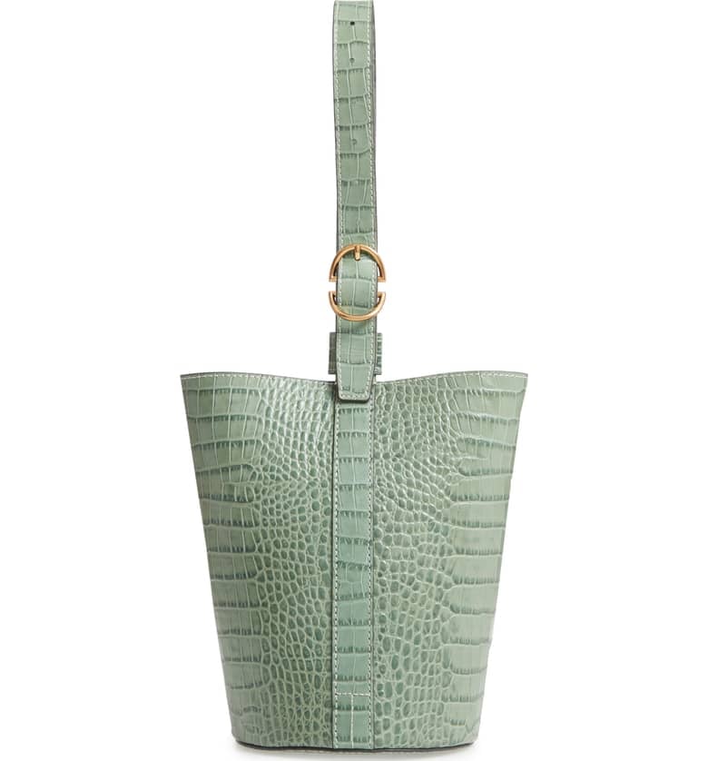 Trademark Small Leather Bucket Bag