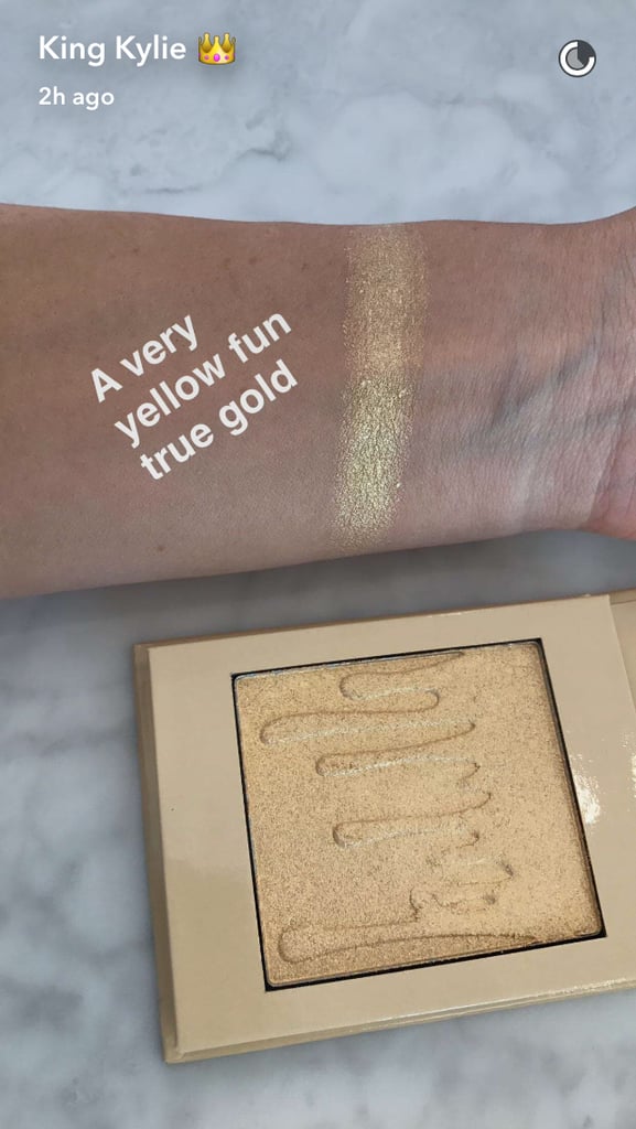 Kylie calls this shade a "very yellow fun true gold."