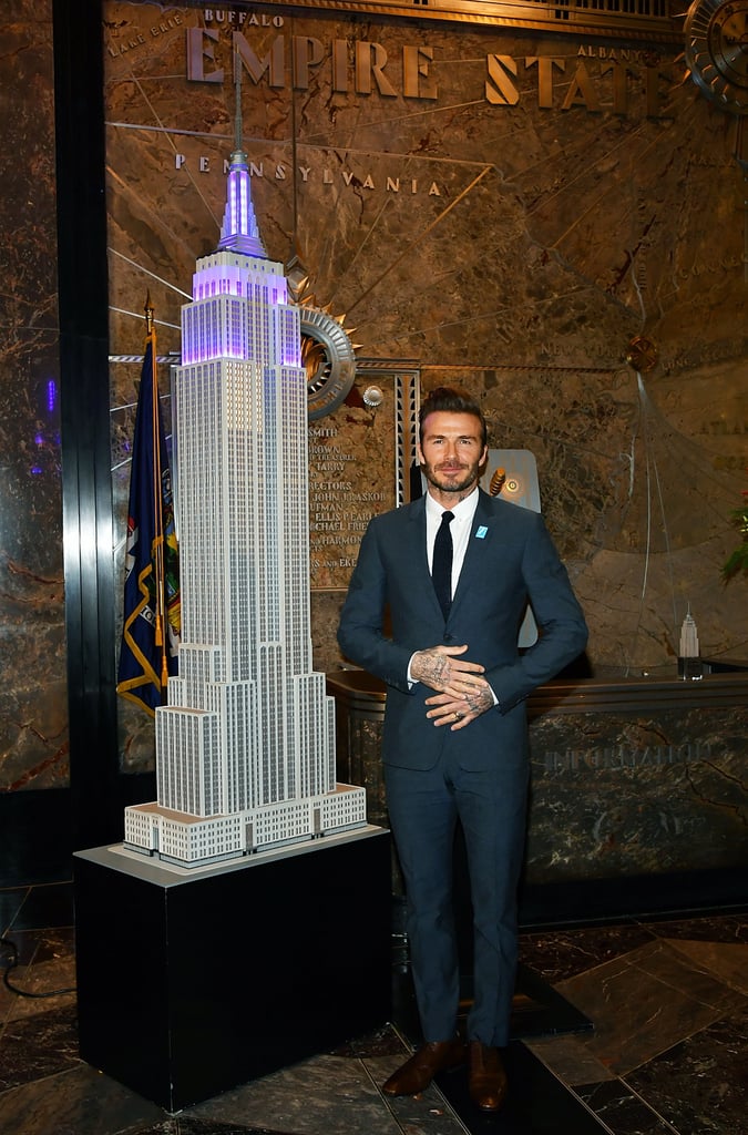 David Beckham Lights the Empire State Building Dec. 2016