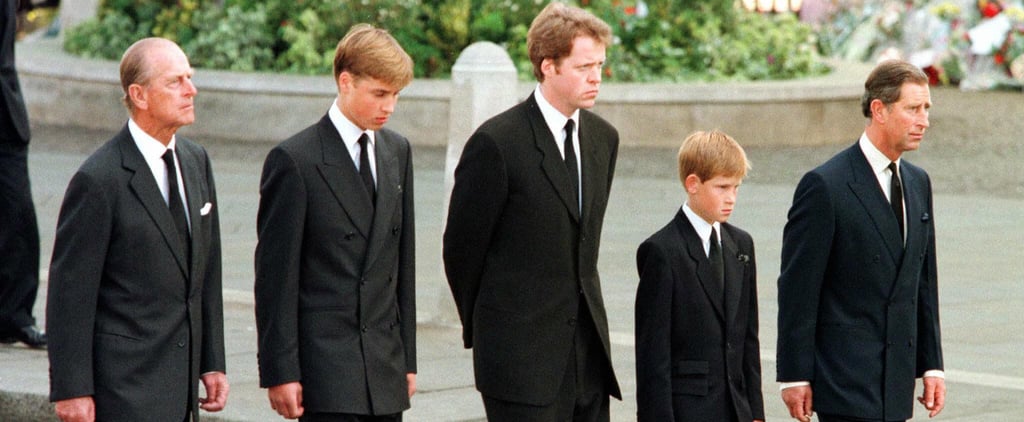 William and Harry at Princess Diana's Funeral