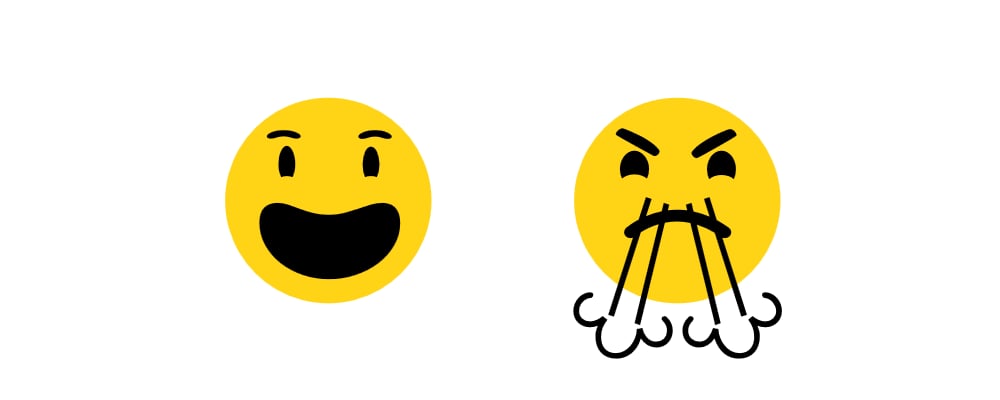 "Face With Look Of Triumph now directly matches its counterpart from Apple and Google. This is not what many would consider a triumphant appearance (appears to be in a frustrated huff, more than anything)," writes Emojipedia. "It appears that conformity of cross-platform appearance has won out over the logic of the naming here."