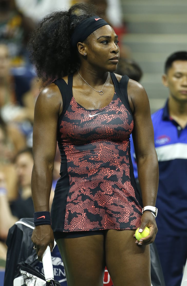 Serena Williams Wearing A Printed Dress At The Us Open In 2015 Serena 7118