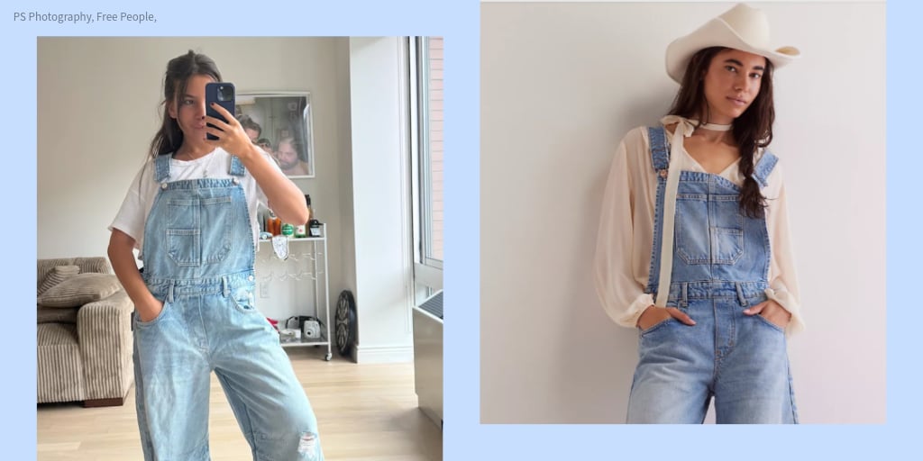 I Tried Free People's Barrel Denim Overalls and I Can't Go Back to Regular Jeans