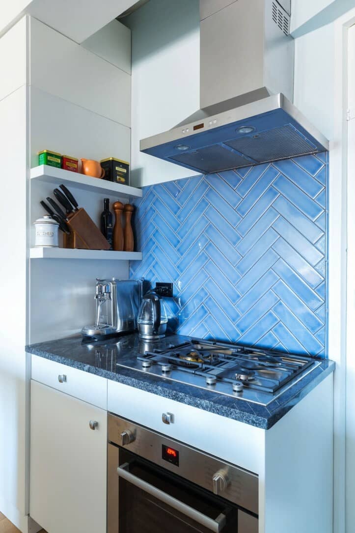 Blue Backsplash Color Tile | Best Kitchen Designs 2019 | POPSUGAR Home