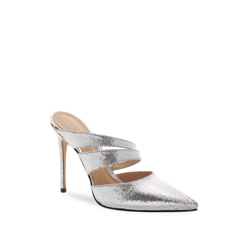 Schutz Kaela Metallic Leather Mules