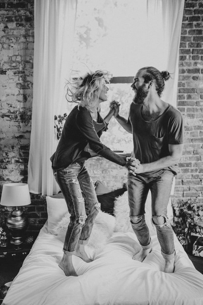 Cozy Engagement Photo Shoot In A Loft Popsugar Love And Sex 1427