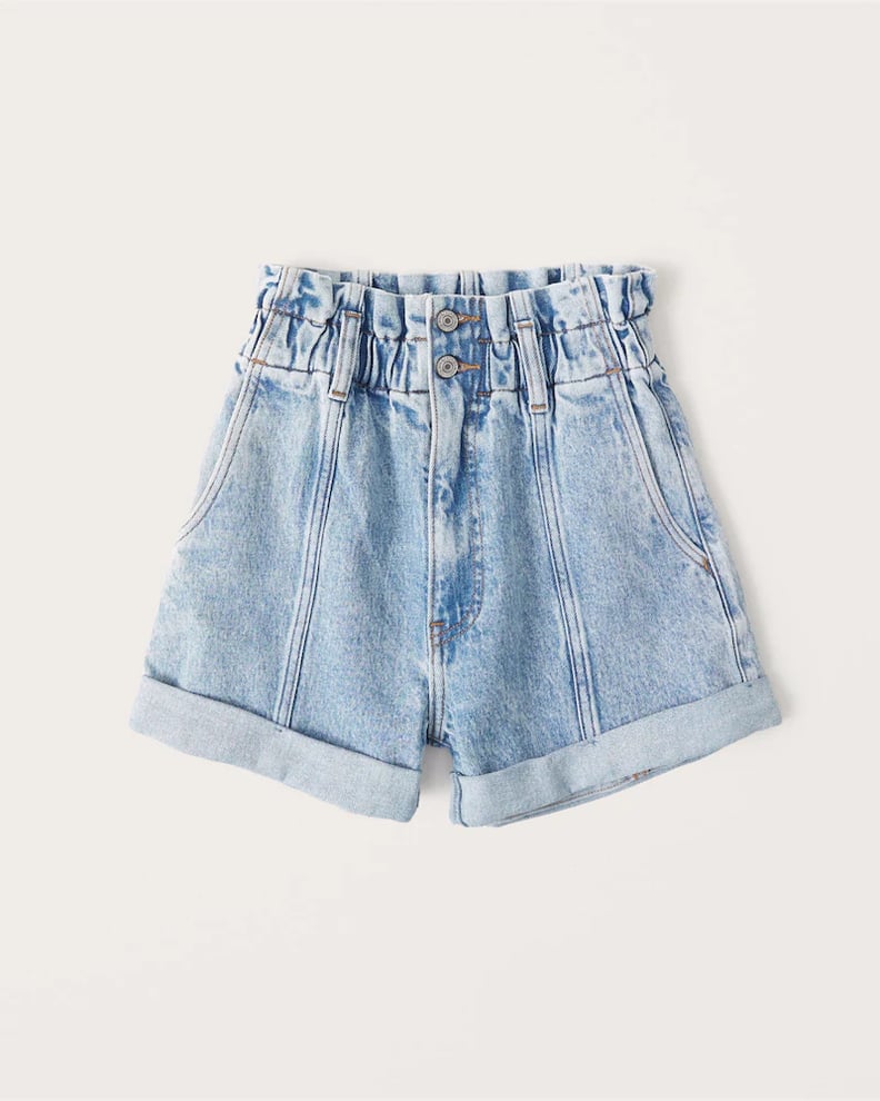 Abercrombie & Fitch Denim Paperbag Shorts