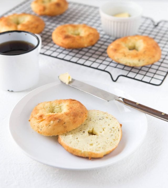 Keto Garlic Herb Bagels
