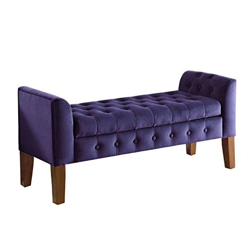 Velvet Tufted Storage Bench Settee With Hinged Lid 14 Stylish