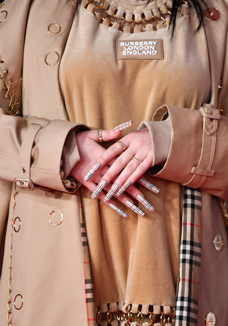 Billie Eilish's Burberry Nail Art at the BRIT Awards