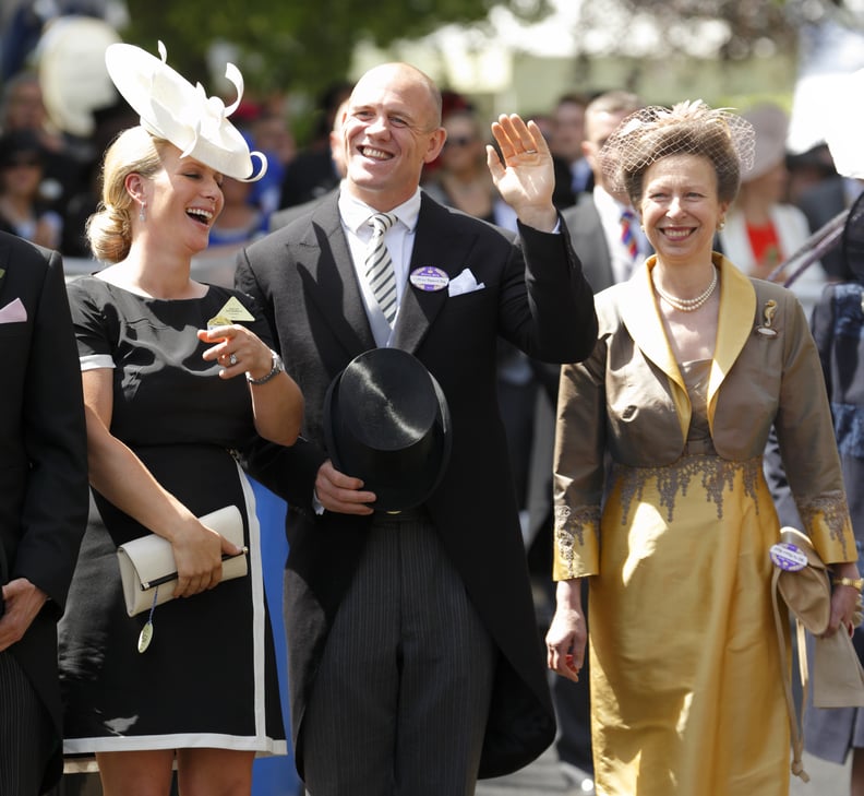 Princess Anne With daughter Zara Phillips and Son-in-Law Mike Tindall in Ascot, England, in 2014