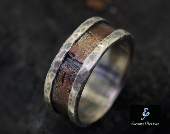 Men's Copper Ring ($226) | Unique Engagement Rings For Men ...