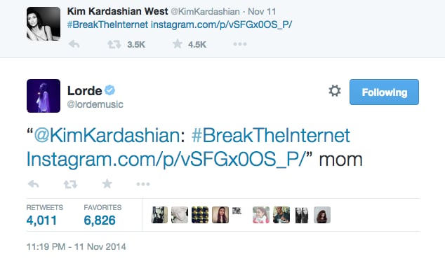 Lorde Called Kim Kardashian Mom