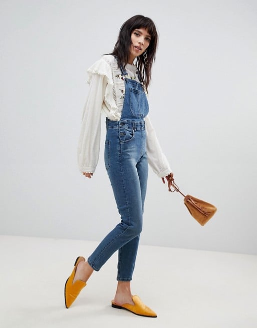 Free People Slim Denim Overalls