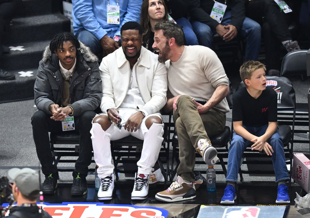 Ben Affleck and His Son Attend NBA All-Star Celebrity Game