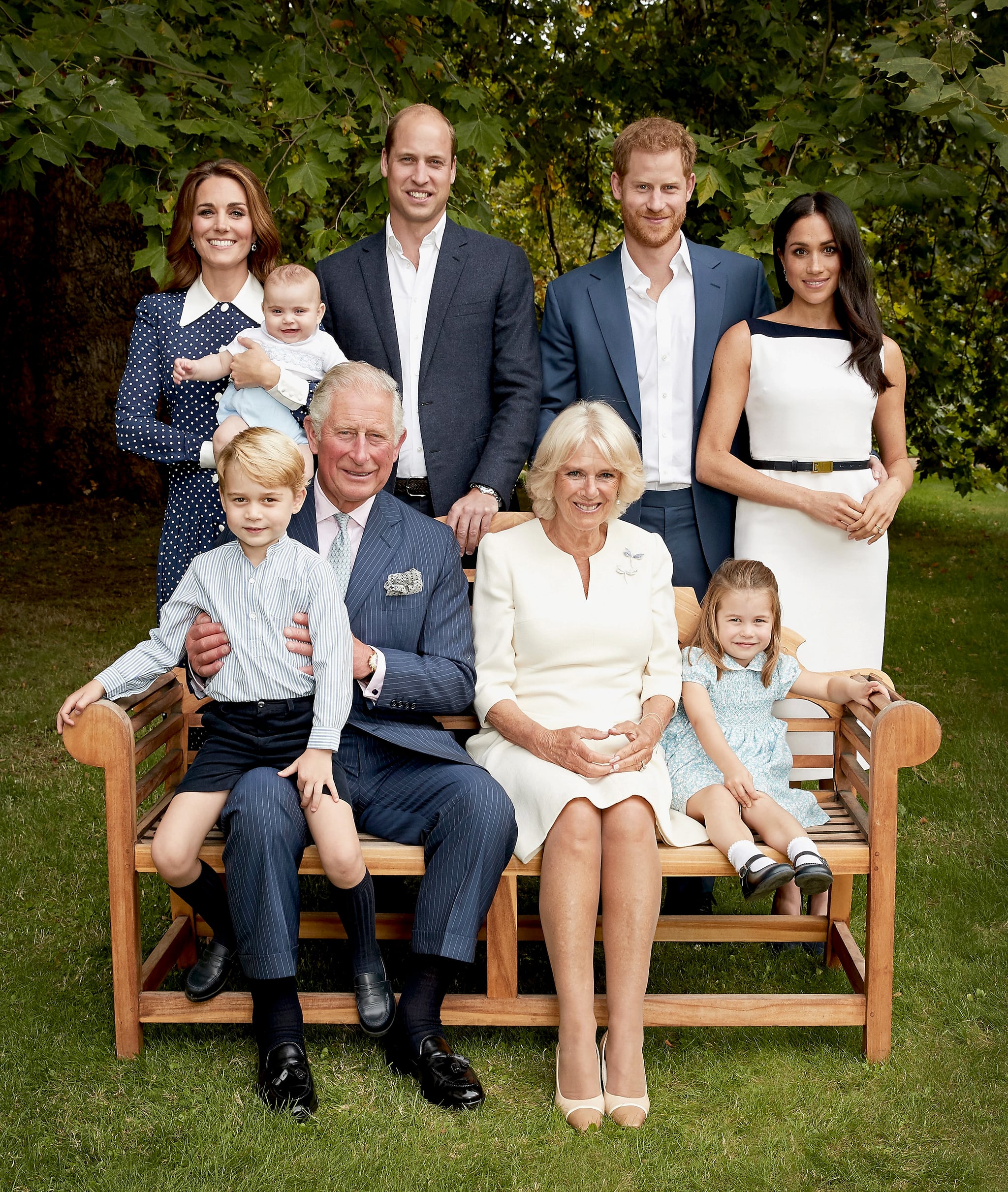 The Royal Family Bench Portraits Popsugar Celebrity