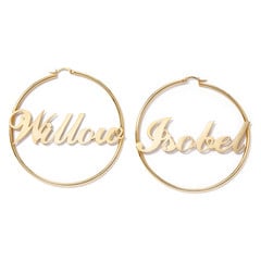Brigette Romanek Personalized Hoop Earrings