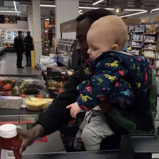 Grocery Store Clerk Helps Mom With Baby