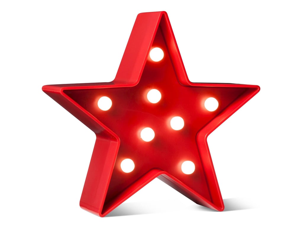 Fourth of July Red Battery-Operated Lit Decor Star