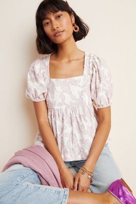 Batia Textured Babydoll Top