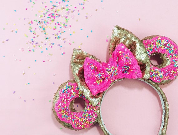 Donut Sprinkles Sequin Minnie Ears