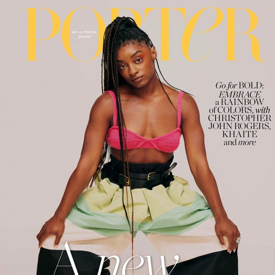 Simone Biles Stuns in Palazzo Pants and a Pink Bralette