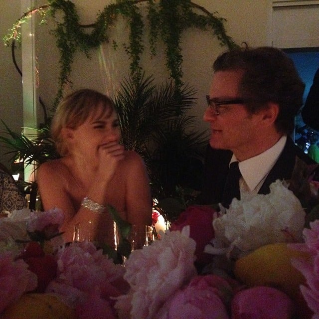 Colin Firth made Suki Waterhouse giggle at a dinner.
Source: Instagram user sukiwaterhouse