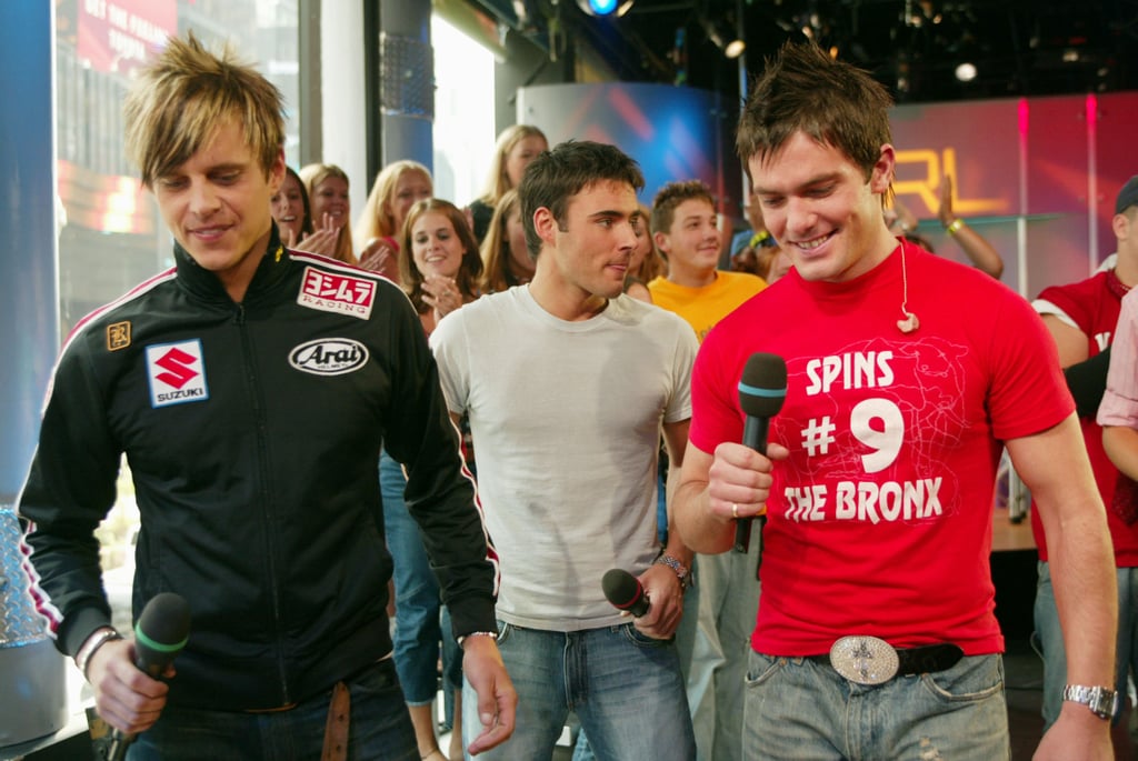 Boy band BBMak visited the TRL studio in NYC in 2002.