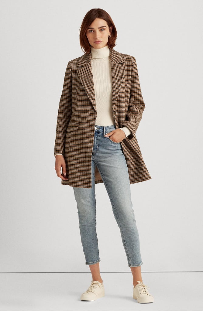 Lauren Ralph Lauren Houndstooth Wool Blend Coat | Best Jackets and ...