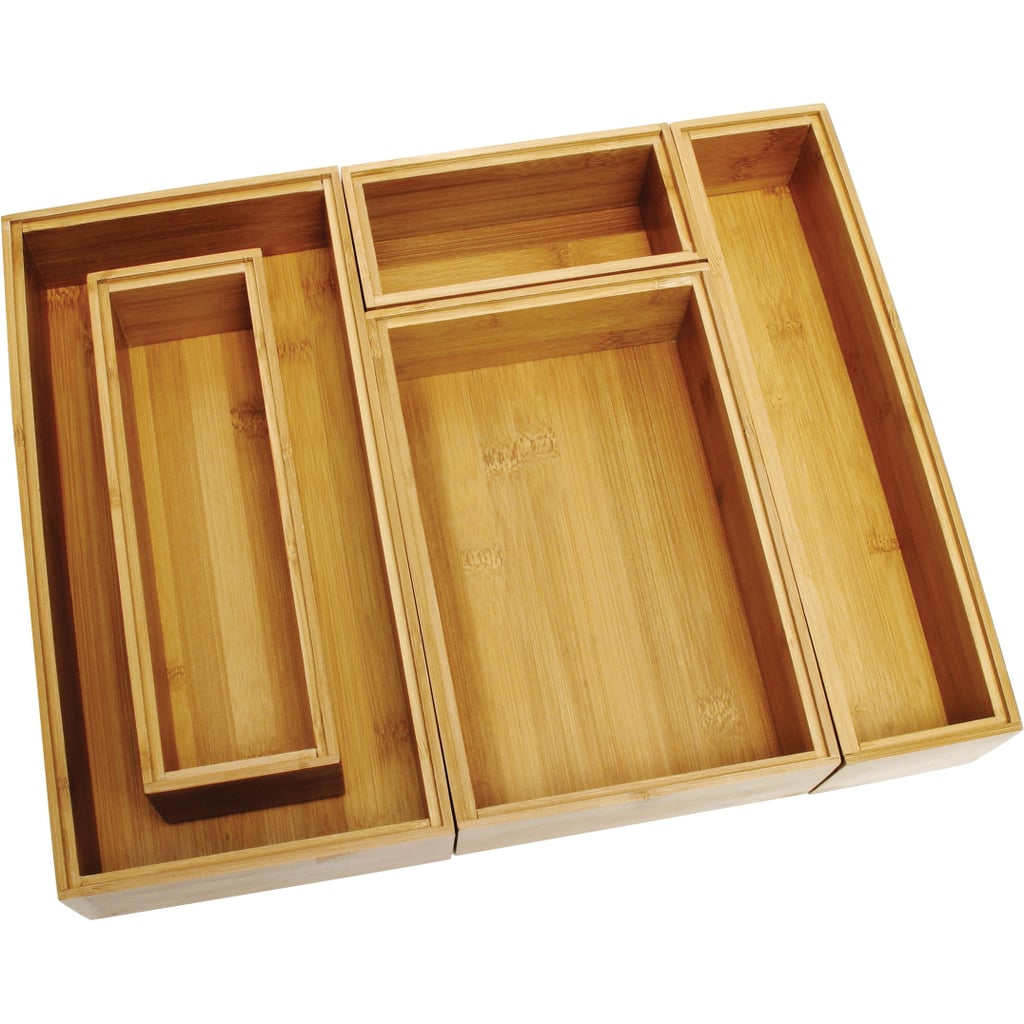For Home Organisation: Lipper International Bamboo Organiser Boxes, 5-Piece Set