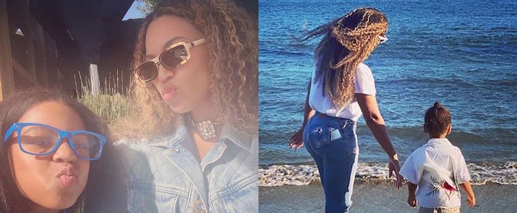 Beyoncé Enjoys a Sunny Beach Day With Her Kids After Making Grammys History