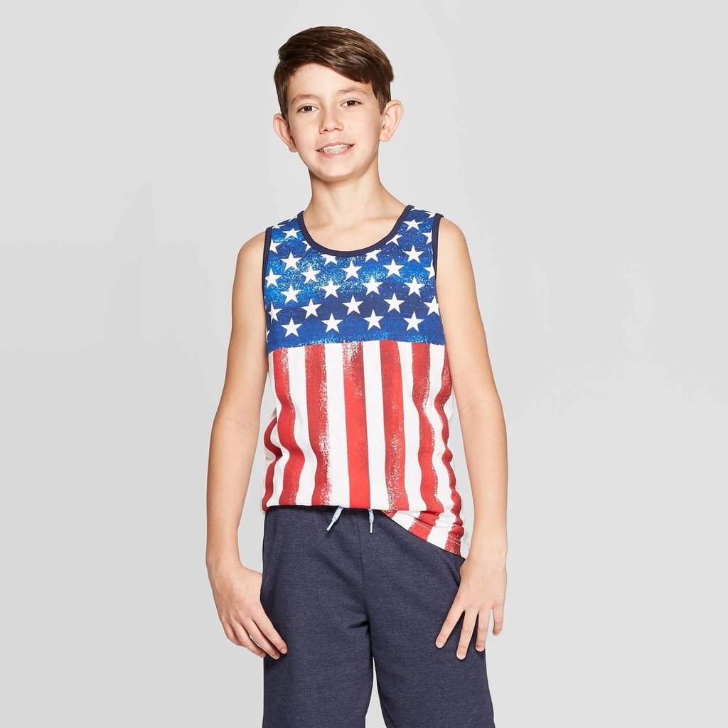 Boys' American Flag Sleeveless Tank Top