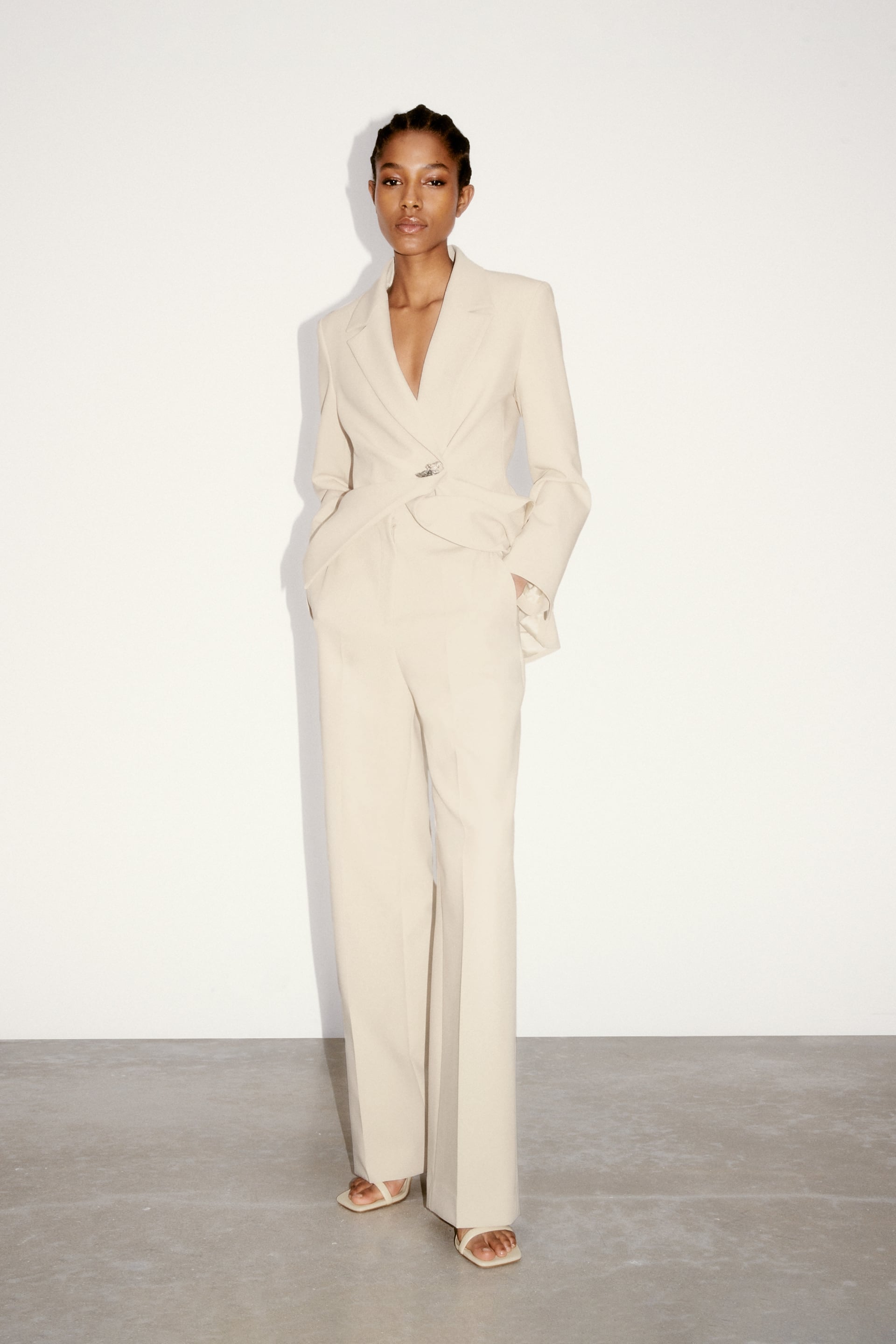 SUIT TROUSERS - Mid-ecru | ZARA Australia