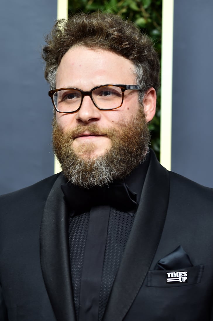 Seth Rogen Time's Up Pin at the Golden Globes 2018 POPSUGAR Fashion