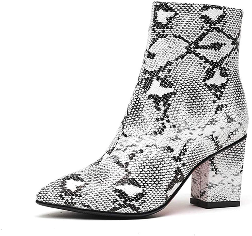 snakeskin booties size 9