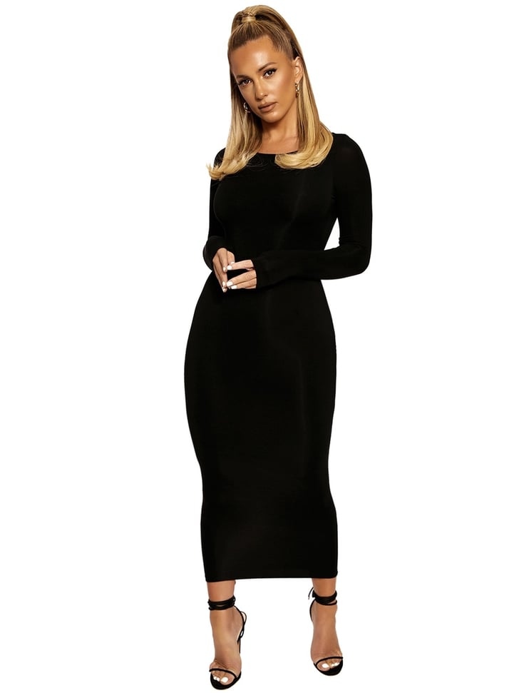 Naked Wardrobe Figured Me Out Dress | Kylie Jenner's Black Maxi Dress ...