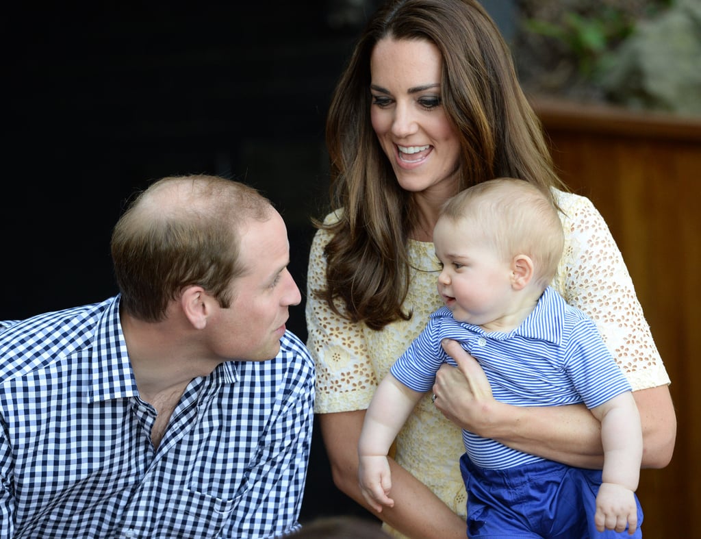 Prince George couldn't contain his excitement during his first Easter Sunday celebration at the zoo in Sydney, Australia, with Prince William and Kate Middleton.