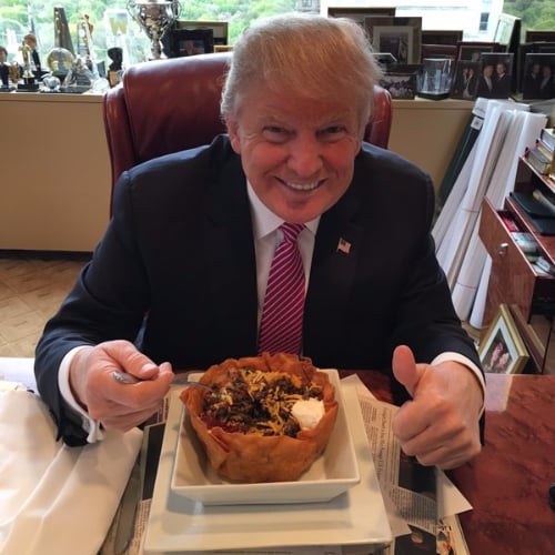Trump Tweets About Taco Bowl For Cinco de Mayo