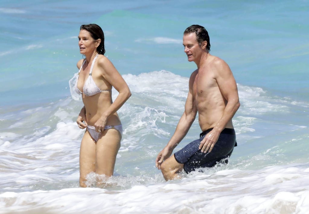 Cindy Crawford and Rande Gerber in St. Barts April 2017
