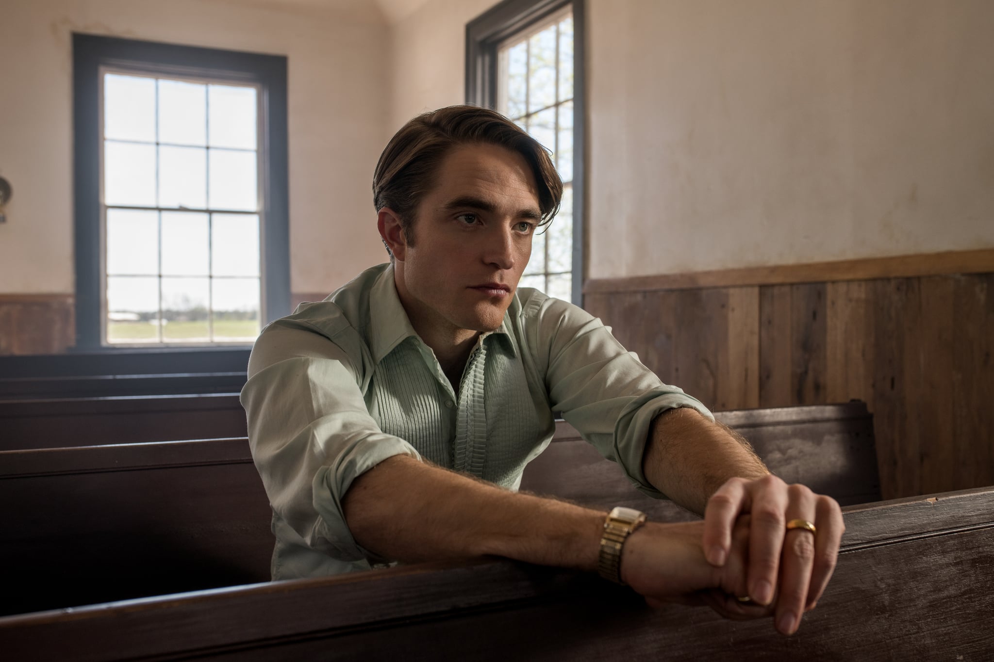 The Devil All The Time: Robert Pattinson as Preston Teagardin. Photo Cr. Glen Wilson/Netflix © 2020