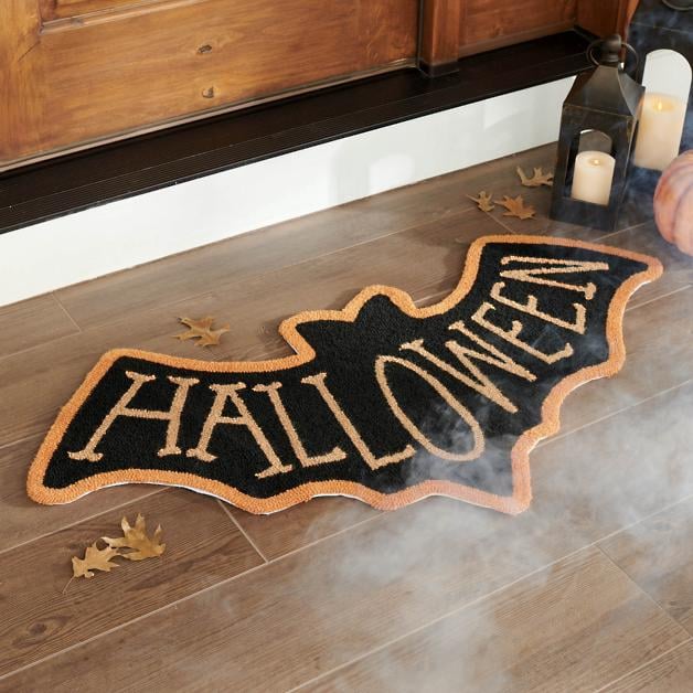 Bat Shaped Hooked Door Mat