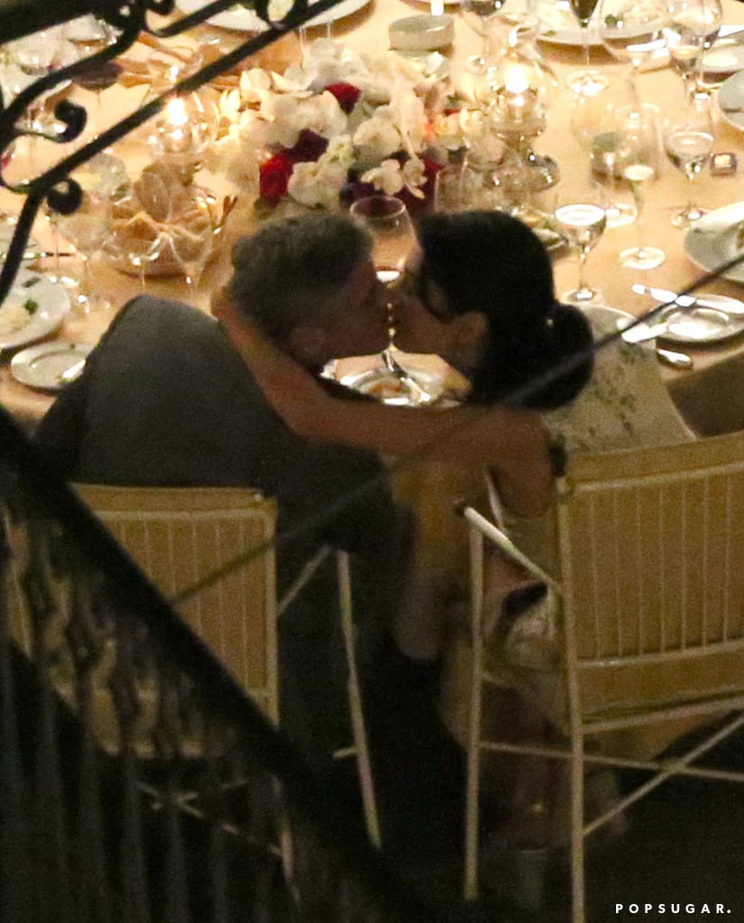 George Clooney and Amal Alamuddin Kissing in Italy