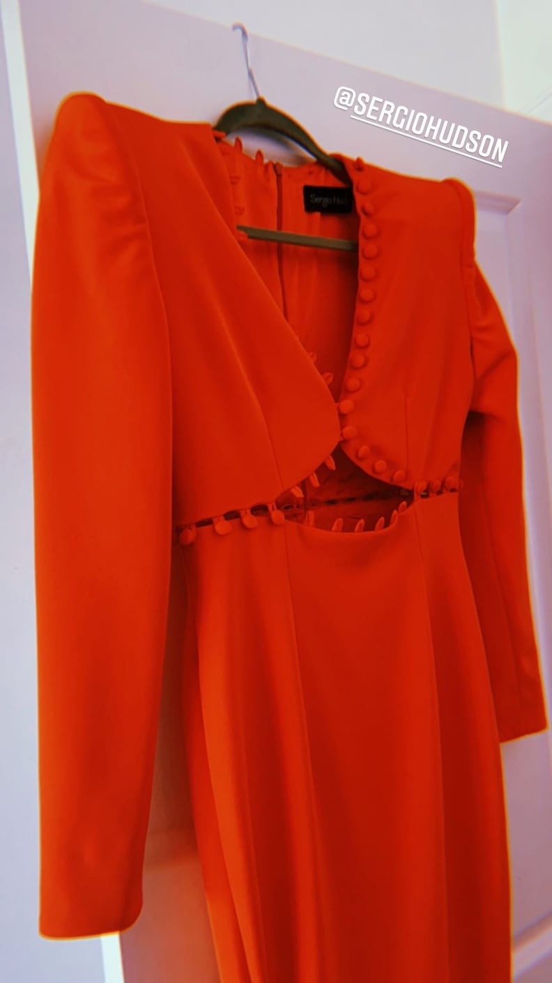 Issa Rae's Orange Sergio Hudson Dress