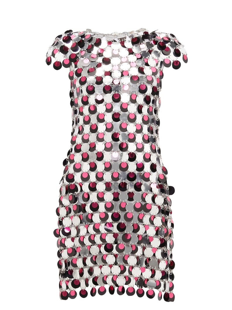 Paco Rabanne Sequinned Three-Tone Chainmail Dress