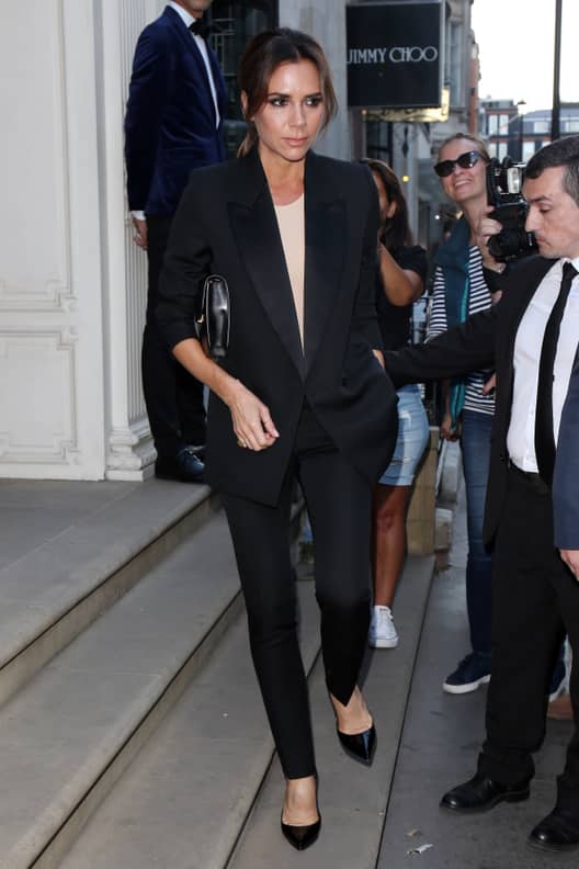 Victoria beckham black suit online