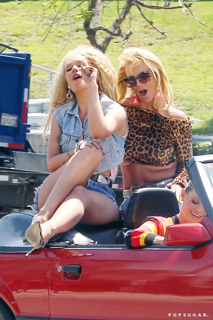 Britney Spears and Iggy Azalea Film the "Pretty Girls" Video