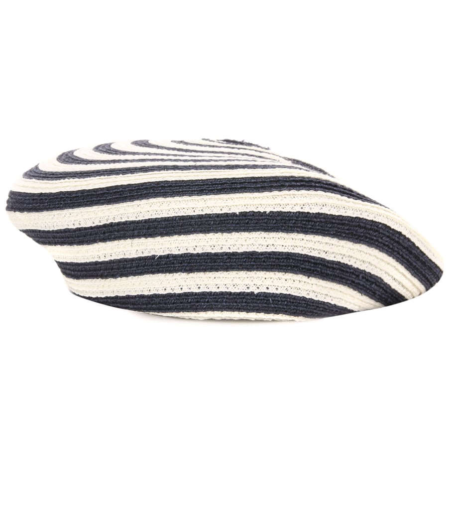 Gucci Striped Straw Beret